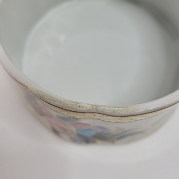 Vintage ceramic trinket box with pears - Picture 9 of 13